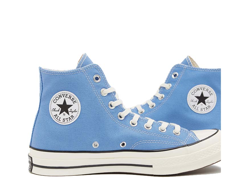 Converse Chuck 70 Classic Hi Open Sky vue latérale — bleu ciel et crème