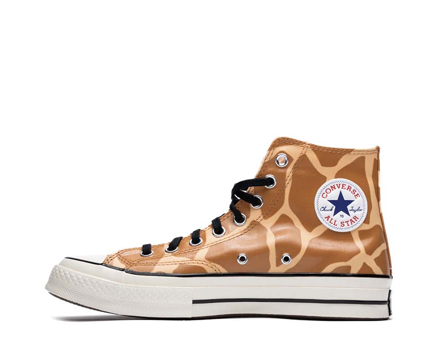 Converse Chuck 70 Giraffe Print Ginger Snap détail — imprimé girafe glow