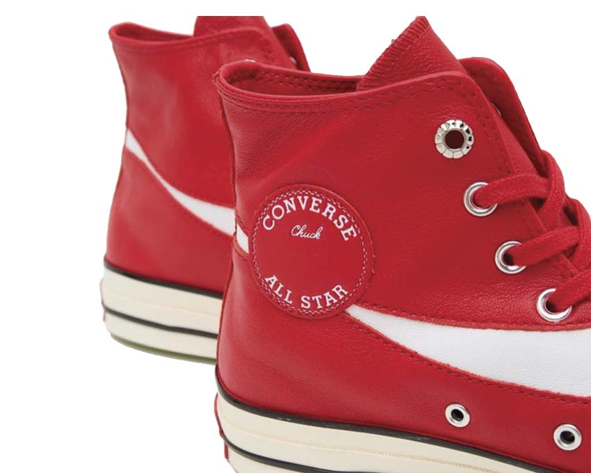 Converse x Coca-Cola Chuck 70 Hi vue latérale — tige haute toile rouge Coca-Cola