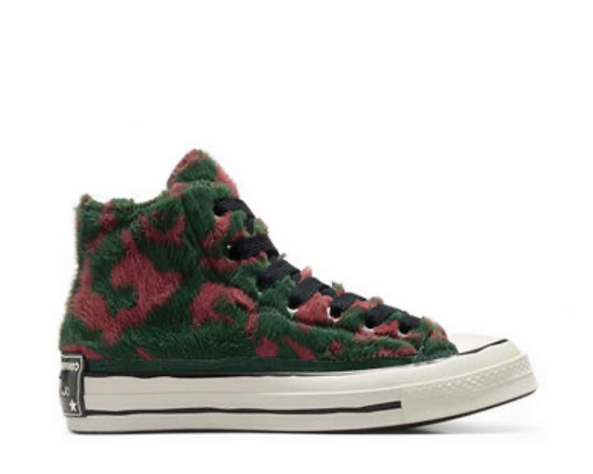 Converse Chuck 70 Hi Astrodust/Green Pink/Burgundy — sneaker femme toile multicolore artistique