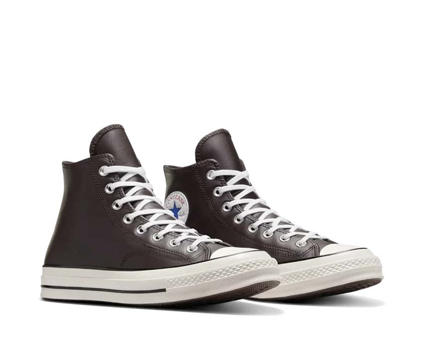 Converse Chuck 70 Hi Coffee Nut Blue vue latérale — toile tricolore