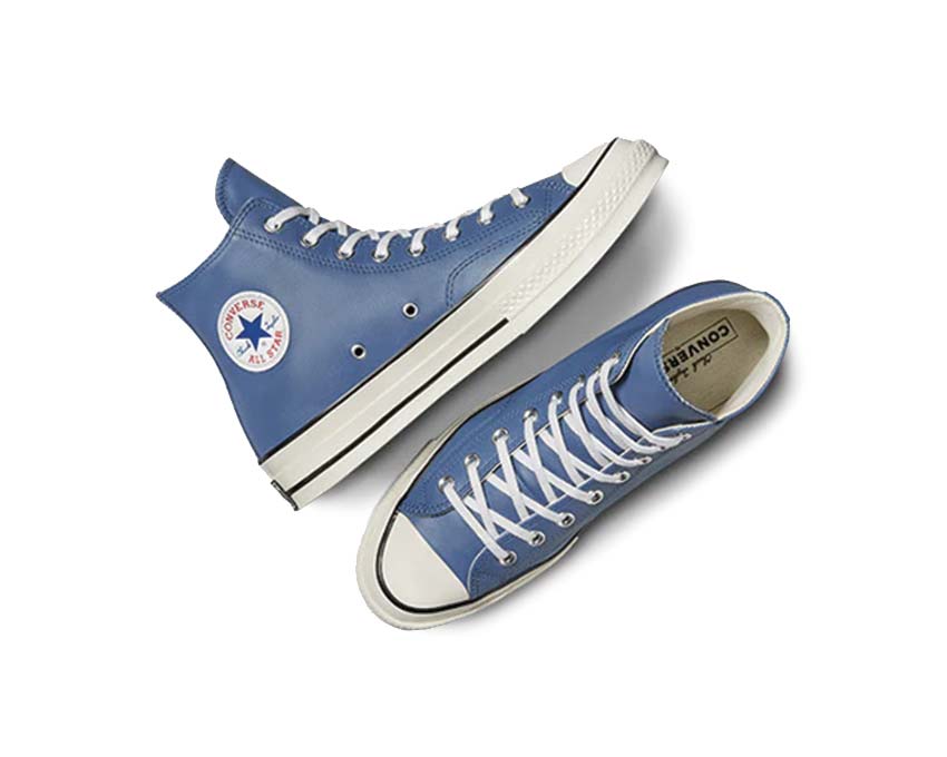 Converse Chuck 70 Leather Lakeside Blue semelle — semelle cuir vulcanisée