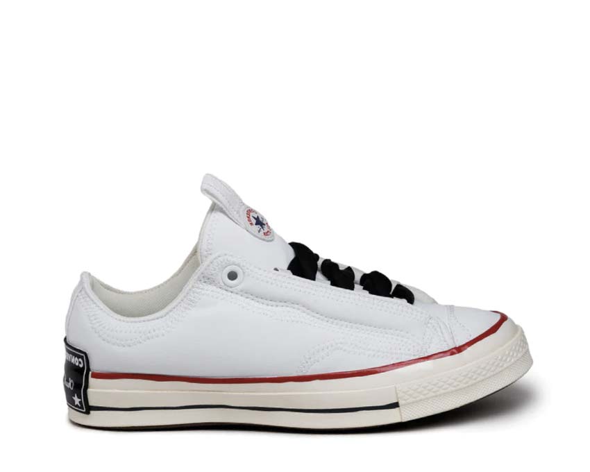 Converse Chuck Taylor All Star 70 OX Puffed White/Red-Blue — sneaker unisexe toile blanche bouffante tricolore
