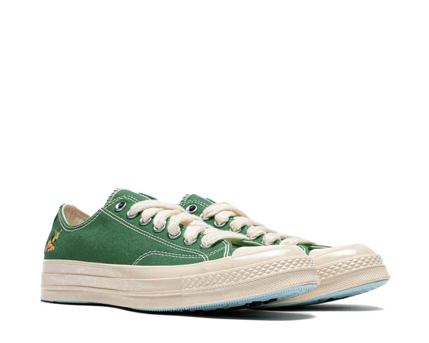 Converse Golf Le Fleur Chuck 70 OX On The Greens vista laterale — tela verde