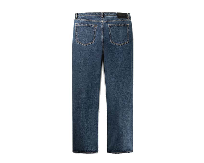 Daily Paper Asola Amba Jeans Blue Seitenansicht — blaues Denim lässiger Schnitt