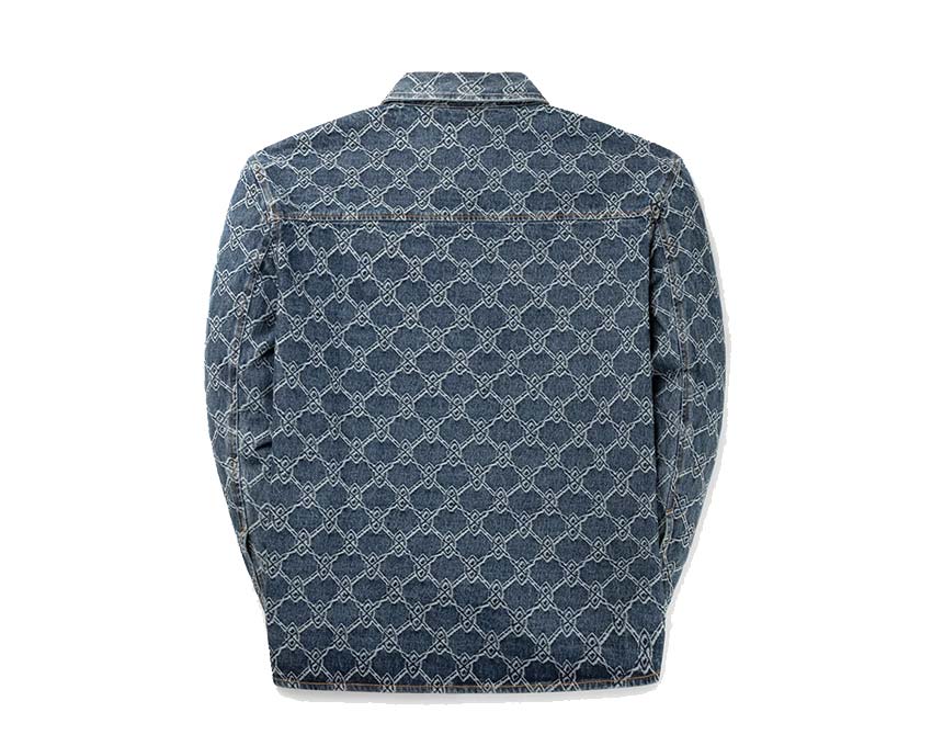 Daily Paper Rahul Shield Shirt Blue side view — shield motif back