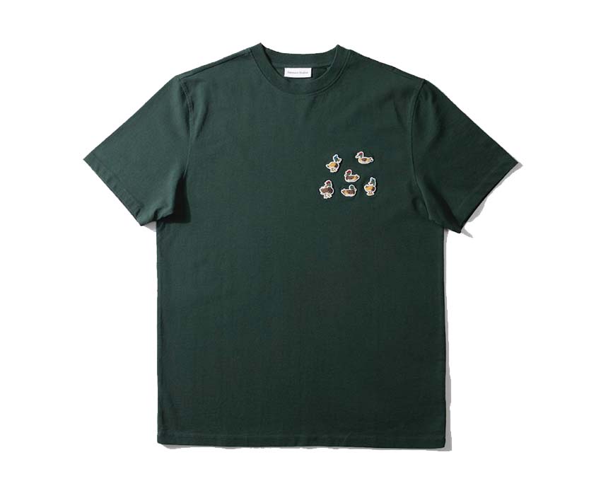 Edmmond Studios 10 Years Ducks T-Shirt Dark Green — camiseta unisex algodón patos
