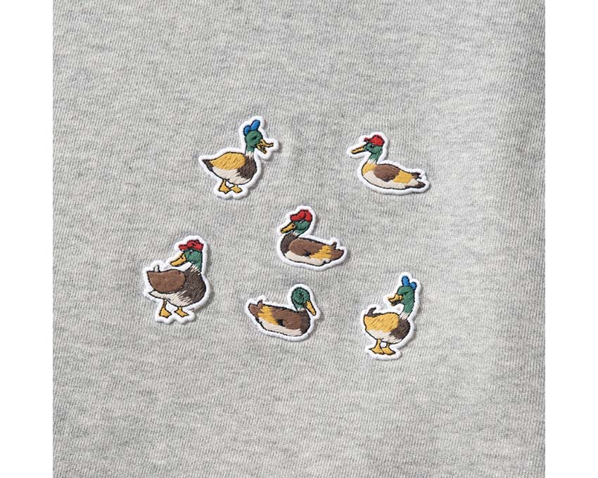 Edmmond Studios 10 Years Sweatshirt Grey Melange detail — embroidered logo 10 years