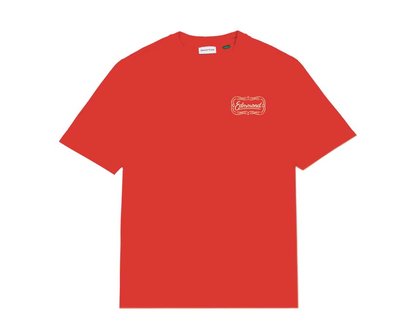 Edmmond Studios Bellboy Tee Red — men's t-shirt cotton bellboy red