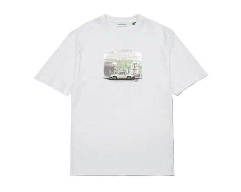Edmmond Studios Chassing Classics blanc — t-shirt homme graphique en coton biologique