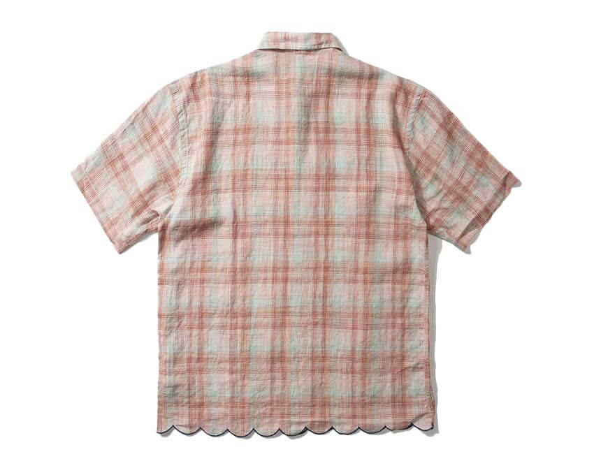 Edmmond Studios Crafty Shirt bleu vue latérale — détail col et manches