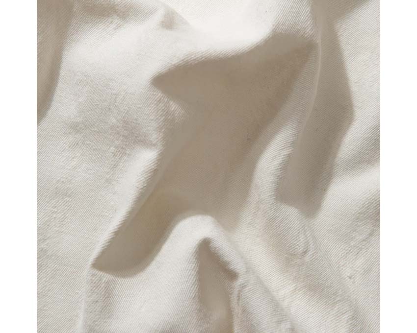 Edmmond Studios Giorgios Short Sleeve Off White vista laterale — tessuto leggero estivo