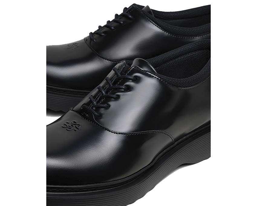 Filling Pieces Bulky Derby Black vue latérale — silhouette derby massive