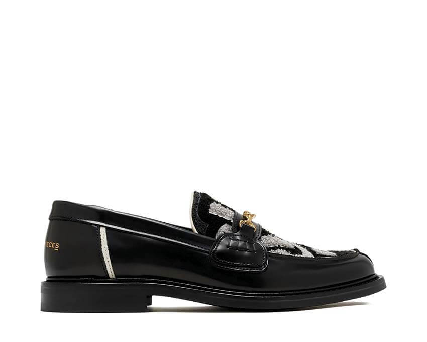 Filling Pieces Loafer Gowtu Black Grey — loafer homme cuir bicolore luxe