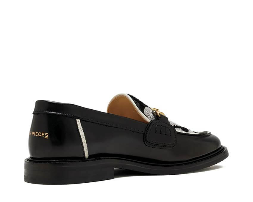 Filling Pieces Loafer Gowtu Black Grey suela — suela de cuero