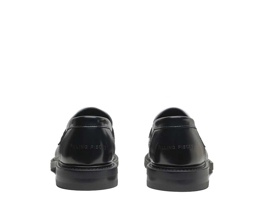 Filling Pieces Loafer Gowtu Studs Black semelle — semelle cuir cousue