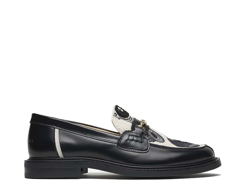 Filling Pieces Loafer Vinyl Black — mocasín unisex cuero lujo Amsterdam