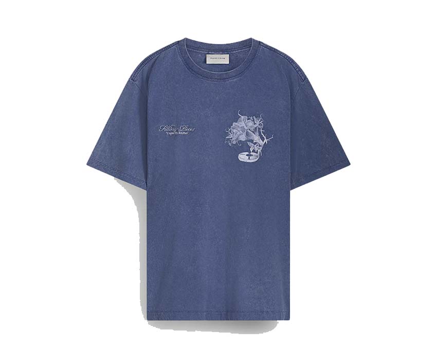 Filling Pieces T-shirt Grammophone Bleu Vintage — t-shirt graphique gramophone bleu Filling Pieces