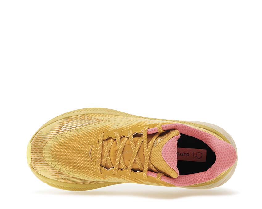 HOKA Clifton 9 GTX Varsity Yellow Seitenansicht — Meta-Rocker-Technologie