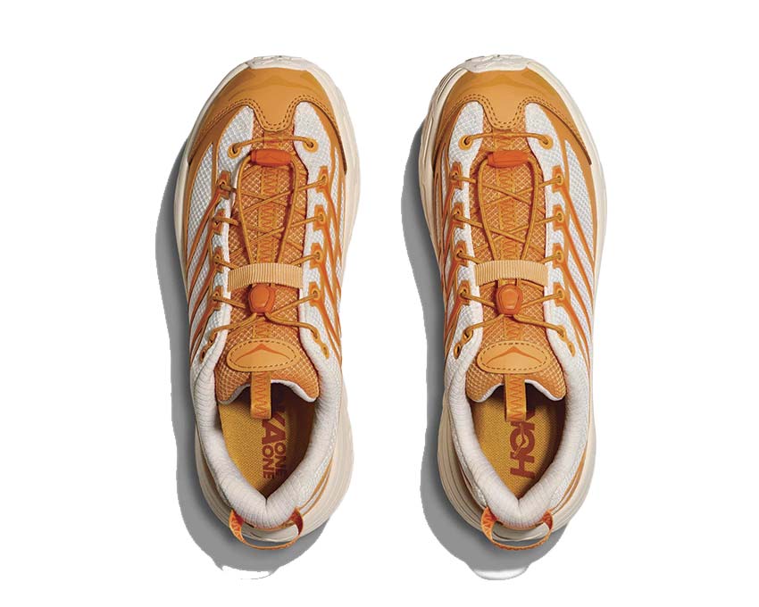 HOKA Mafate Three2 Sun Coral détail — matière premium