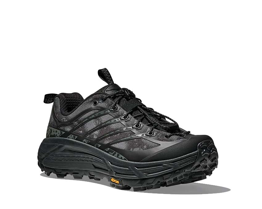 HOKA Mafate Three2 Black Carbon suela — amortiguación maximal