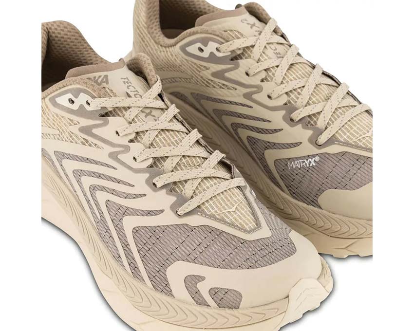 HOKA Tecton X 2 Oatmeal side view — Meta-Rocker technology