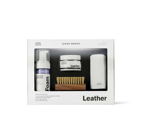 Jason Markk Leather Care Kit — kit soin cuir complet baume nettoyant premium