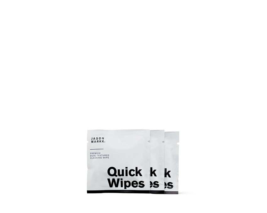 Jason Markk Quick Wipes 3 Pack vue — lingettes format voyage Jason Markk