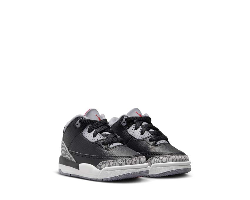 Jordan 3 Retro TD Black vue latérale — cuir et filet noir Jordan 3