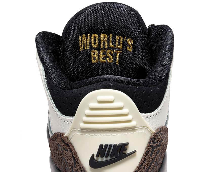 Jordan 3 Retro TD World's Best Pale Ivory — toddler Jordan 3 écru rouge