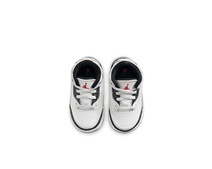 Jordan 3 Retro TD White dettaglio — tomaia pelle bianca Jordan 3 bambino
