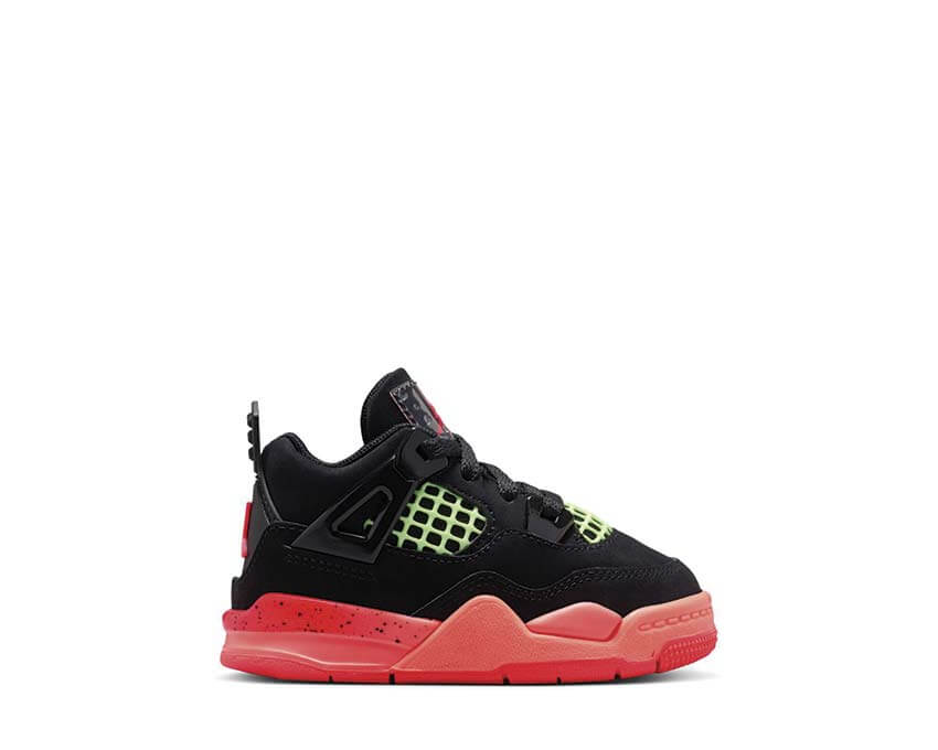 Jordan 4 Retro TD Infrared 23 Black/Mango — sneakers toddler Air visible Jordan 4