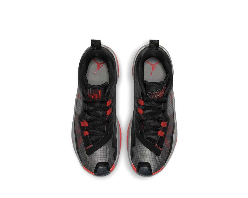 Jordan One Take 4 Black Flat Pewter University Red dettaglio — tomaia mesh leggera