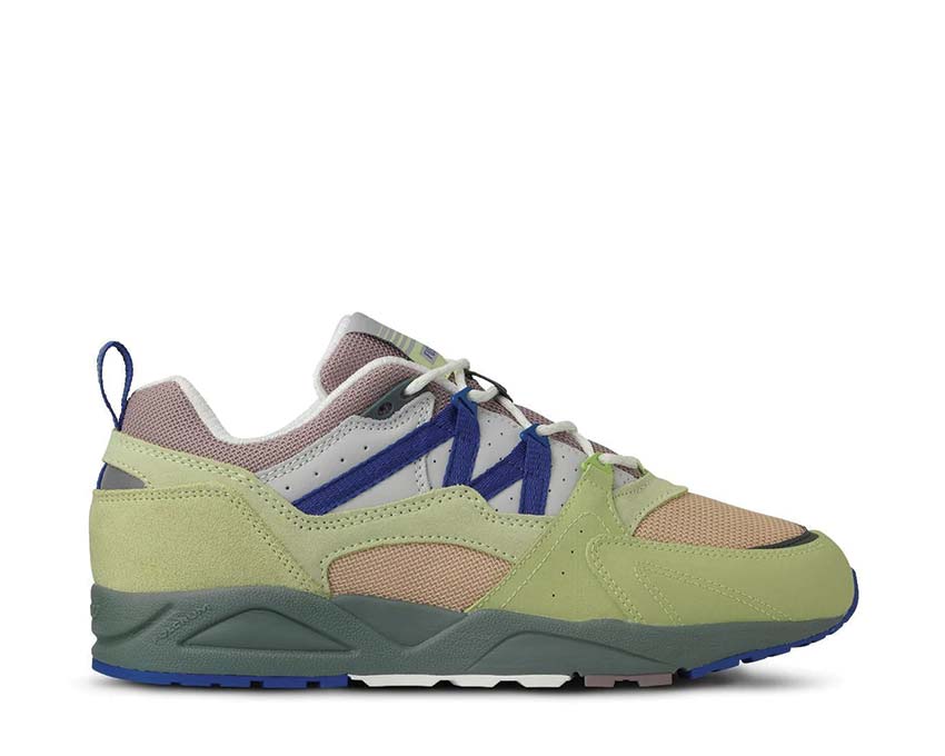 Karhu Fusion 2.0 Shadow Lime/Amparo Blue — zapatilla hombre tecnología Fulcrum