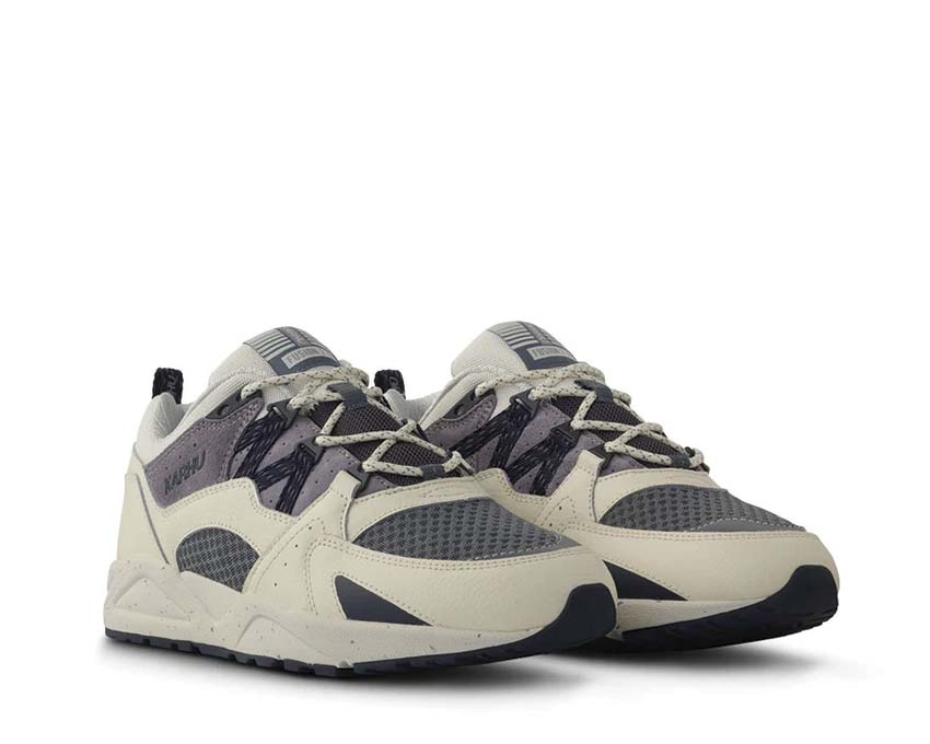 Karhu Fusion 2.0 Solitary Star Naval Academy vue latérale — tige cuir bleu naval