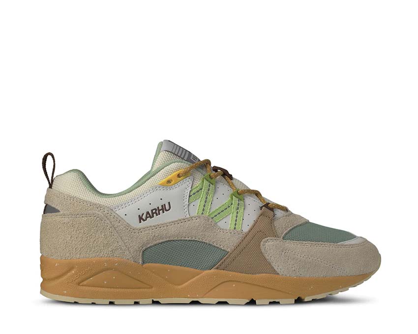 Karhu Fusion 2.0 x MÖLKKY Turtledove Shadow Lime — Herren-Sneaker finnisches Spiel Kollab