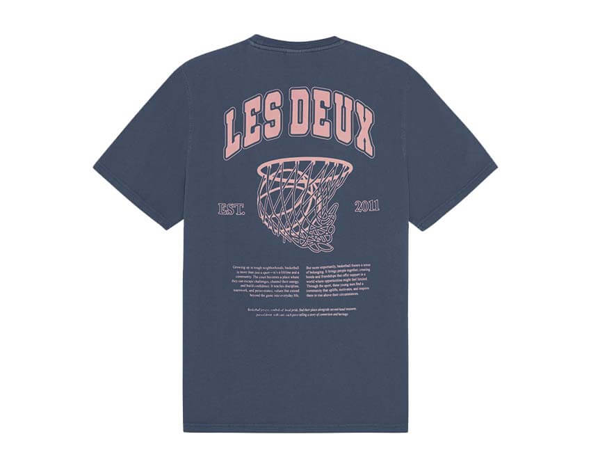 Les Deux Brady Hoop T-Shirt vue latérale — détail imprimé et coupe homme
