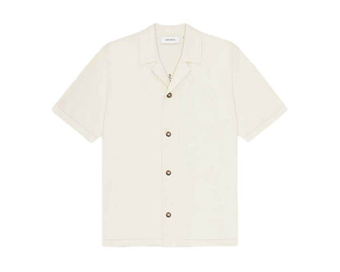 Les Deux Emmett Globe Knitted Shirt homme — chemise maille à manches courtes