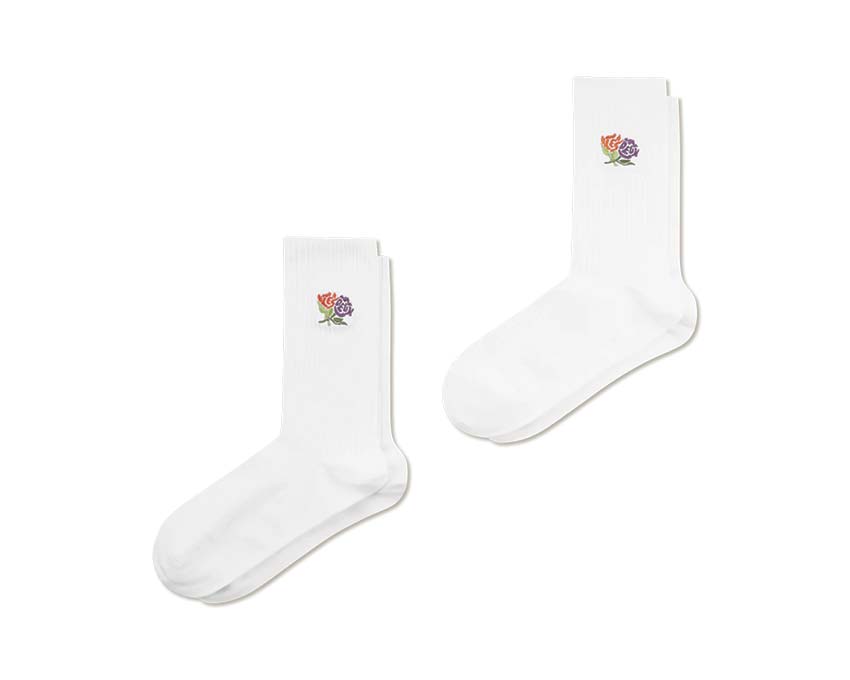 Les Deux Felipe Socks vue latérale — détail côtes et logo Felipe