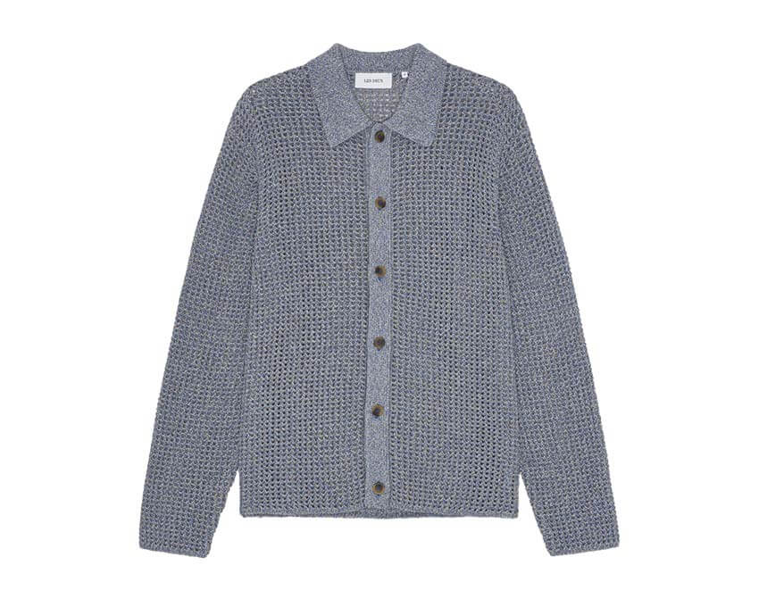 Les Deux Gerald Knitted Shirt — chemise homme en maille tricotée décontractée