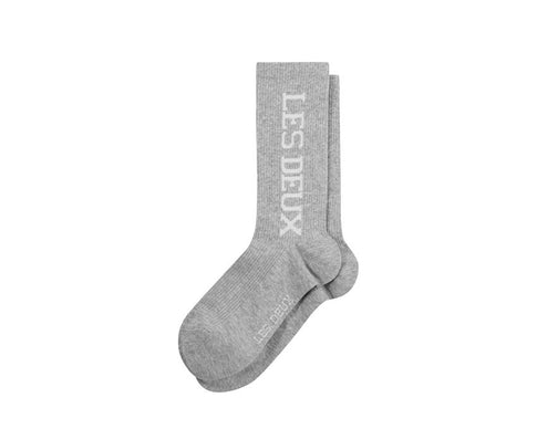 Les Deux Vertigo Socks Light Grey Melange — chaussettes homme coton chiné
