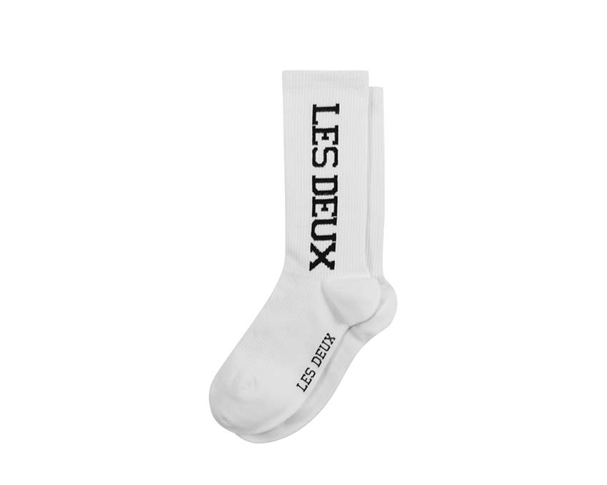 Les Deux Vertigo Socks White — chaussettes homme coton motif vertige