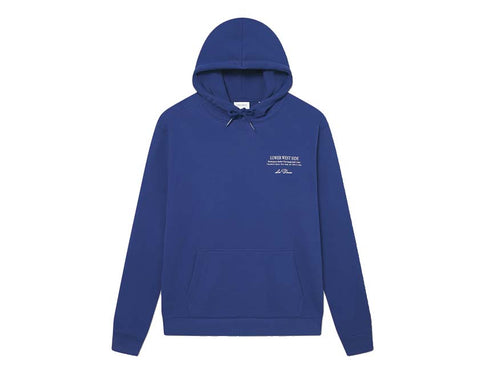 Les Deux West Side Hoodie Limoges — hoodie unisexe bleu coupe décontractée