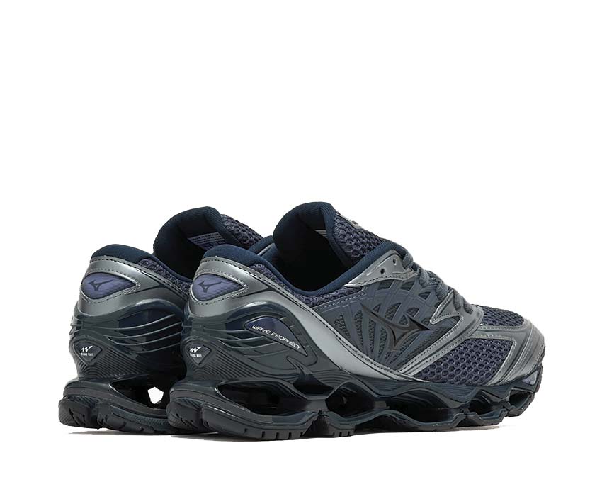 Mizuno Wave Prophecy LS Sport Odyssey Gray dettaglio — logo Mizuno