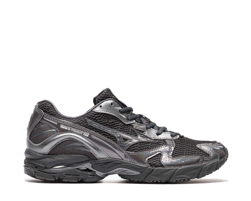 Mizuno Wave Rider 10 Black — sneaker homme running rétro noir
