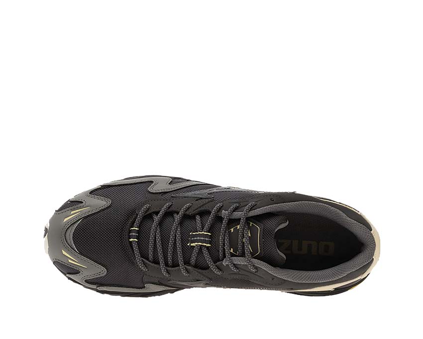 Mizuno Wave Rider 10 Cordura Black Sand dettaglio — rinforzi Cordura