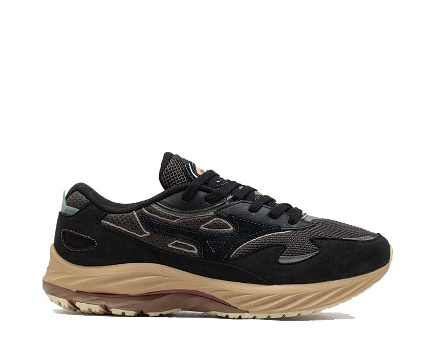 Mizuno Wave Rider β Premium Black Sand — sneaker homme running premium noir