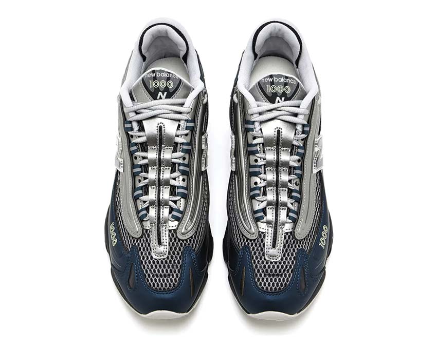 New Balance 1000 Deep Ocean suela — EVA esculpida grip trail azul profundo