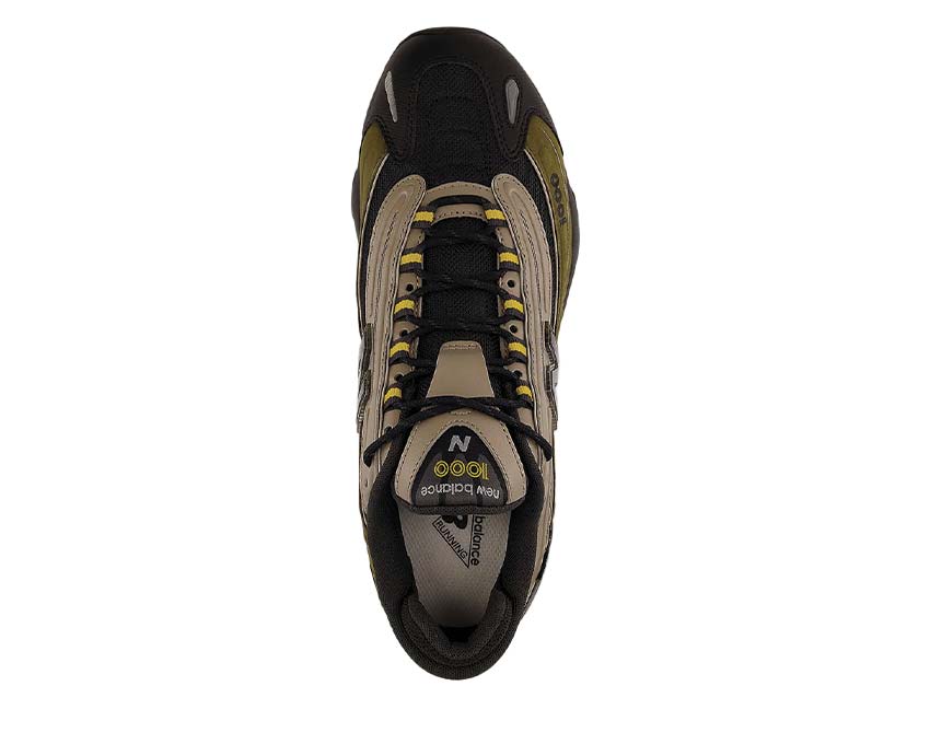 New Balance 1000 Woodland outsole — lugged trail outsole in khaki green