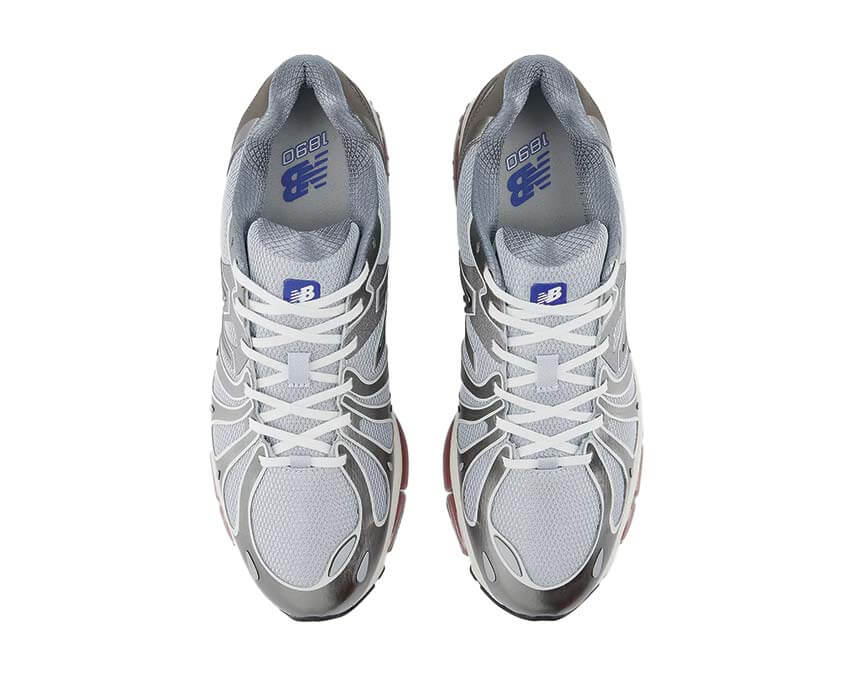 New Balance 1890 Dark Silver Metallic — sneakers lifestyle homme Fresh Foam X reflets argentés